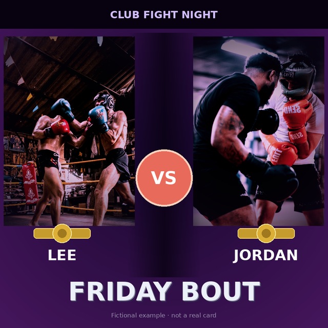 Training in a boxing gym